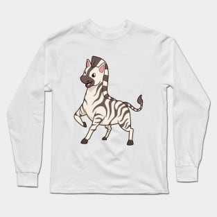 Kawaii Zebra Long Sleeve T-Shirt